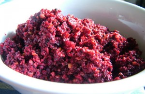 roast beetroot and macadamia dip