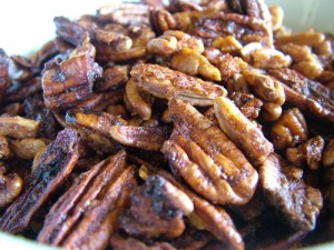 spiced pecans with orange