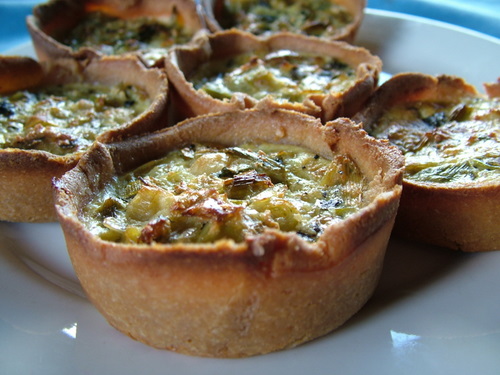 Leek Tartlets With Olive Oil Pastry - The Witches Kitchen